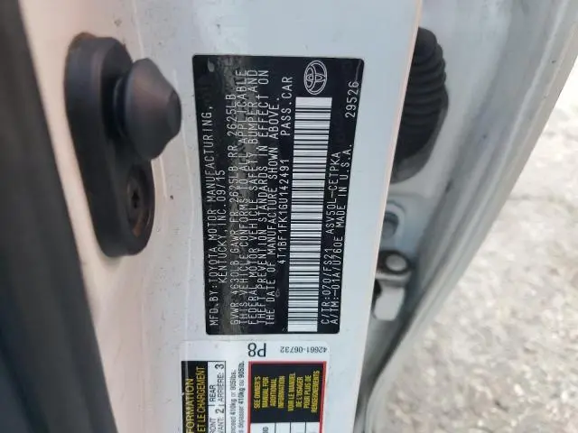 2016 TOYOTA CAMRY LE  