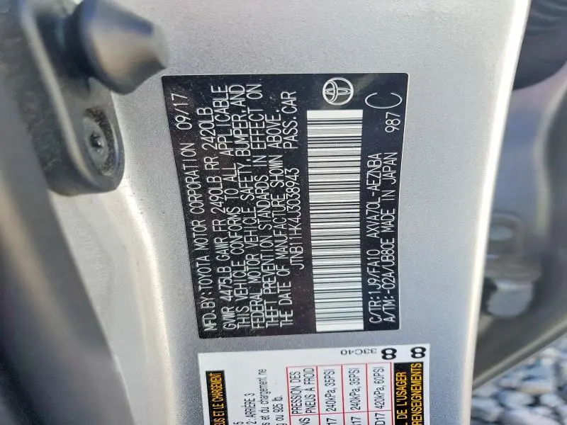 2018 TOYOTA CAMRY LE  