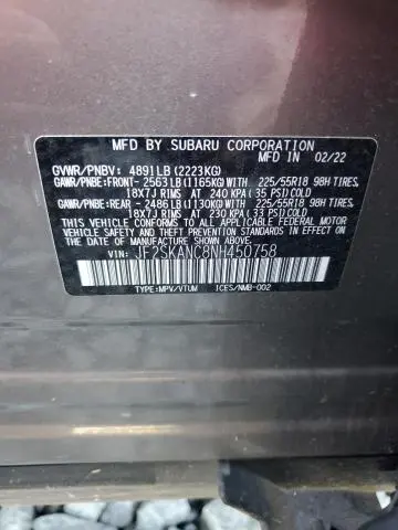 2022 SUBARU FORESTER LIMITED
