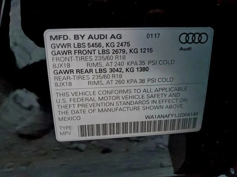 2018 AUDI Q5 PREMIUM  