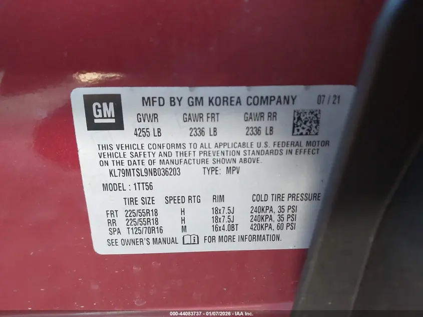 2022 CHEVROLET TRAILBLAZER FWD RS