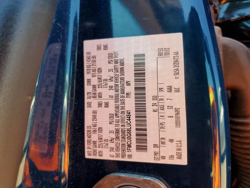 2020 FORD ESCAPE SE  