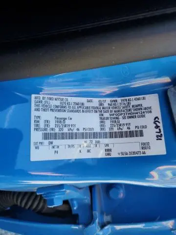 2017 FORD FOCUS RS  