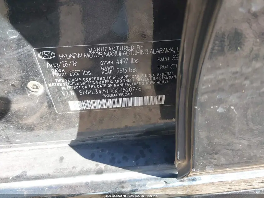 2019 HYUNDAI SONATA SPORT