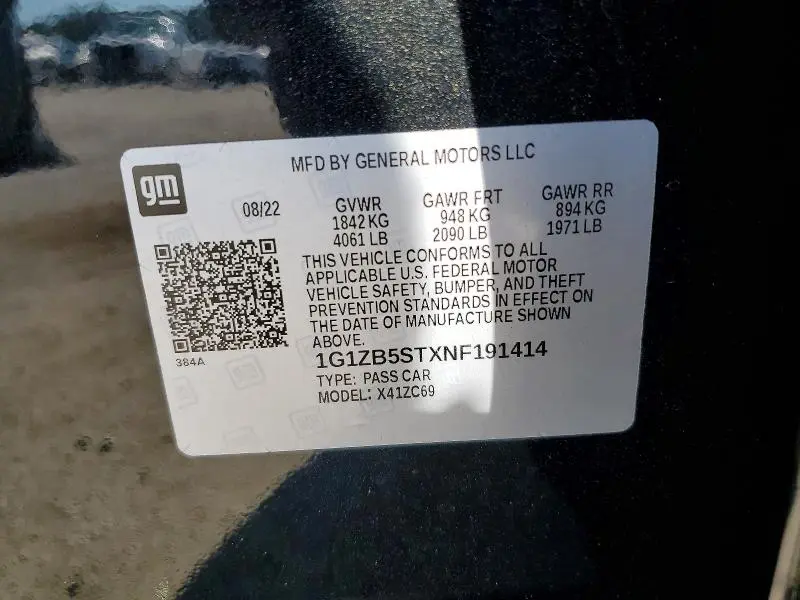 2022 CHEVROLET MALIBU LS  