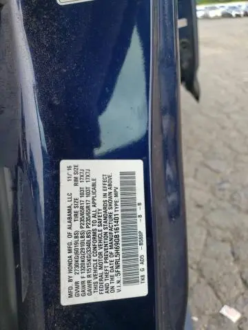 2016 HONDA ODYSSEY EXL  