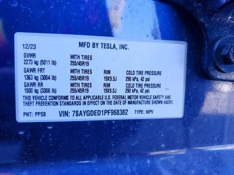 2023 TESLA MODEL Y   