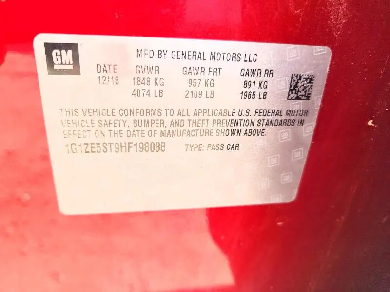 2017 CHEVROLET MALIBU LT  