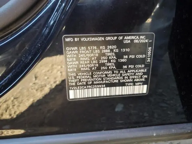 2024 VOLKSWAGEN ATLAS CROSS SPORT SE  