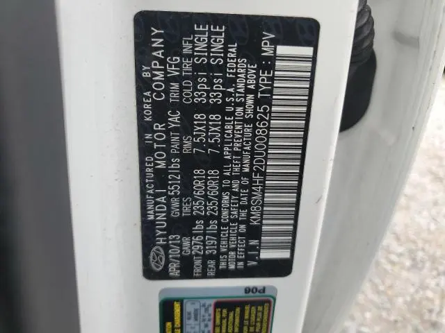 2013 HYUNDAI SANTA FE GLS  