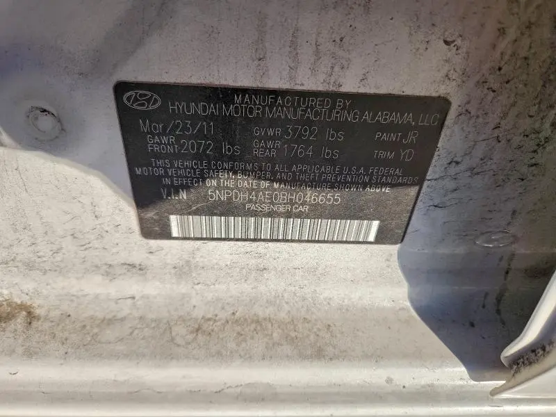 2011 HYUNDAI ELANTRA GLS  