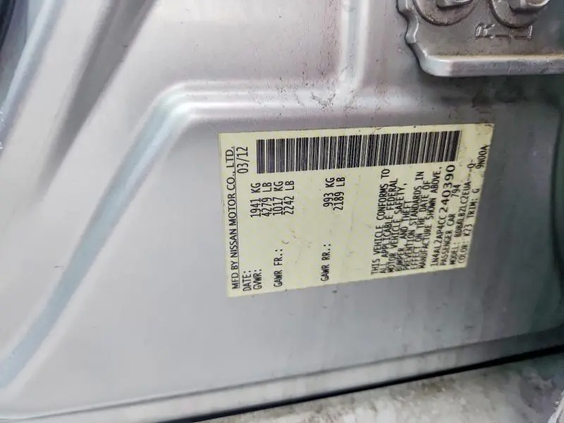2012 NISSAN ALTIMA 2.5  