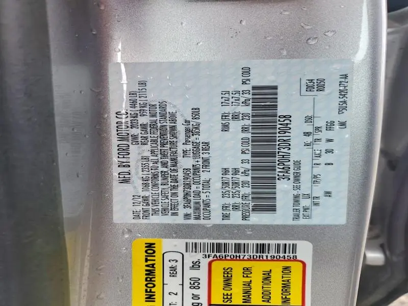 2013 FORD FUSION SE  