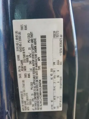 2017 LINCOLN MKC PREMIERE  