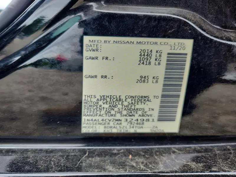 2021 NISSAN ALTIMA SR  