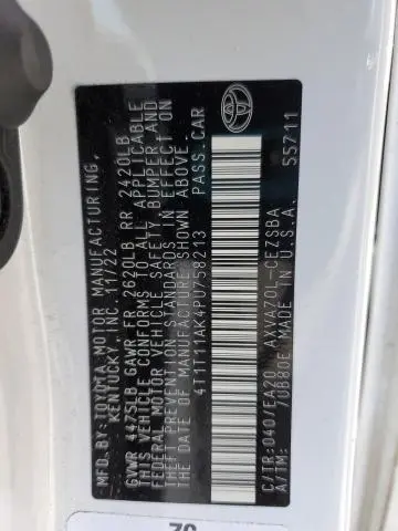 2023 TOYOTA CAMRY SE NIGHT SHADE  