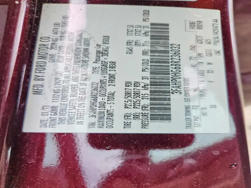 2011 FORD FUSION SE  