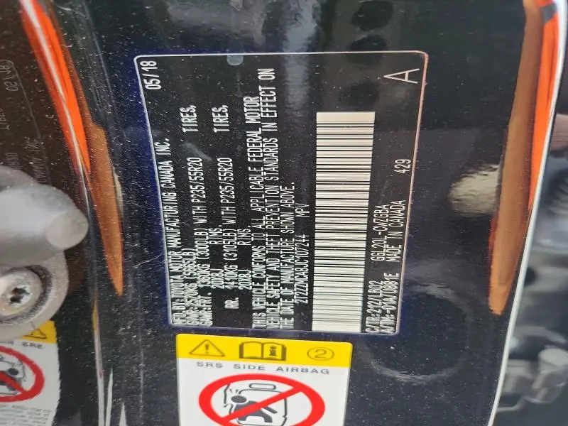 2018 LEXUS RX 350 BASE  