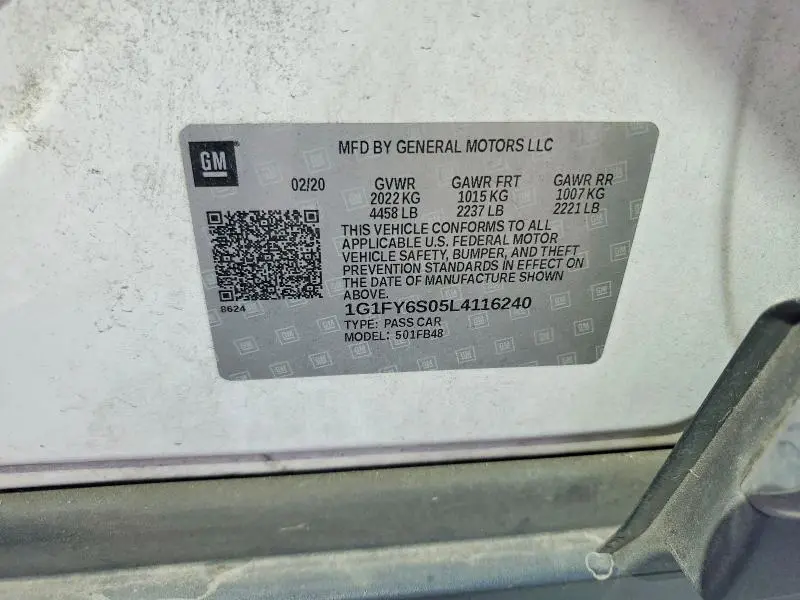 2020 CHEVROLET BOLT EV LT  