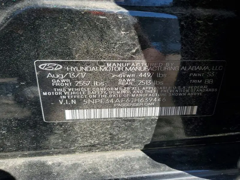 2018 HYUNDAI SONATA SEL  