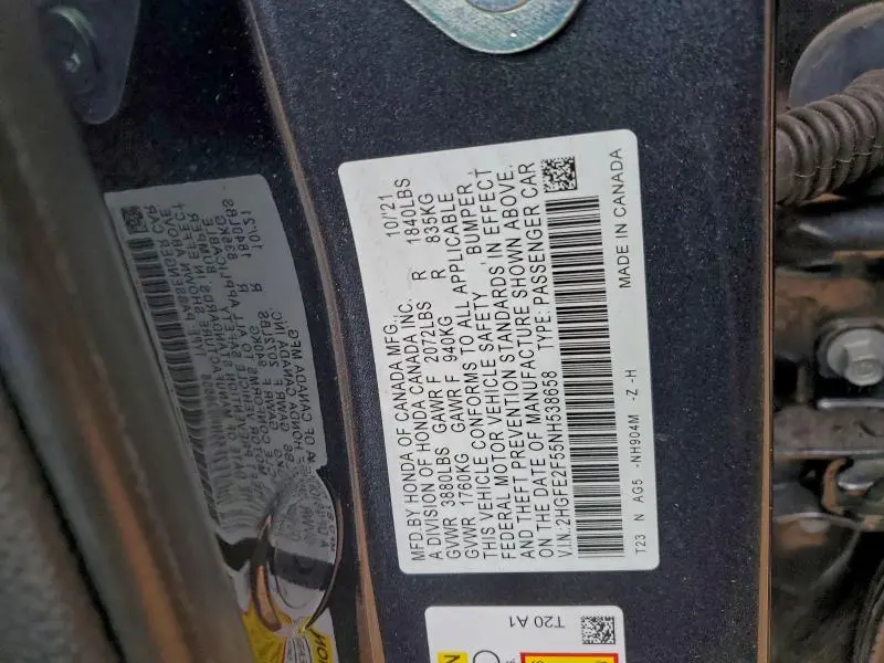 2022 HONDA CIVIC SPORT  