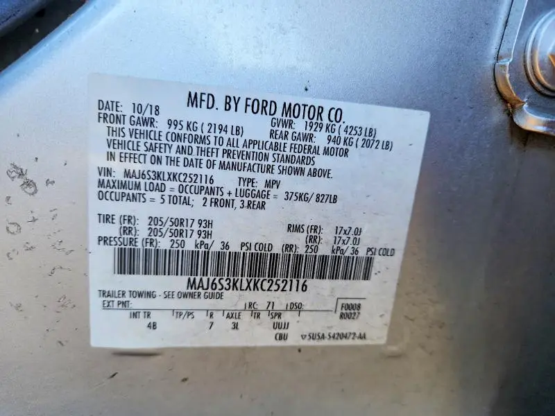 2019 FORD ECOSPORT TITANIUM  