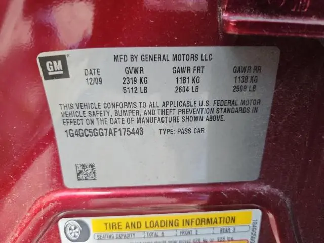 2010 BUICK LACROSSE CXL  