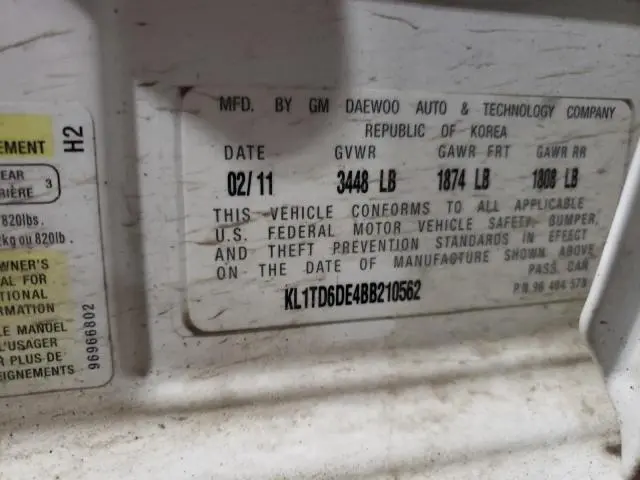 2011 CHEVROLET AVEO LS  