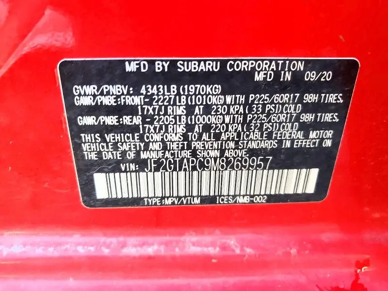 2015 SUBARU FORESTER 2.5I LIMITED  