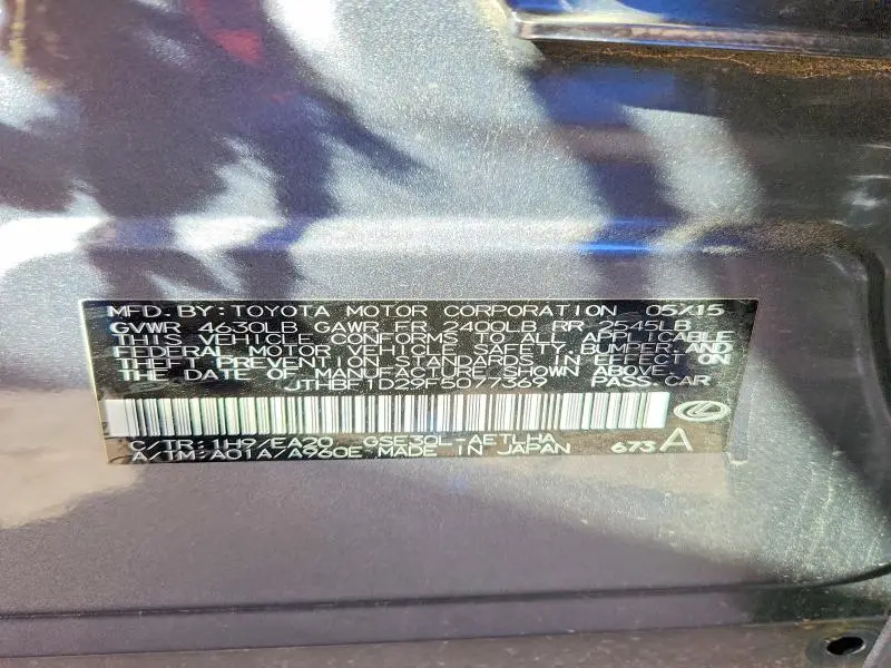 2015 LEXUS IS 250 BASE  