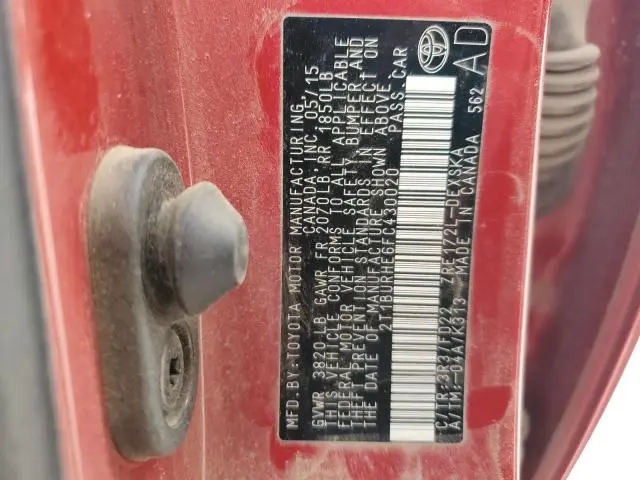 2015 TOYOTA COROLLA L  