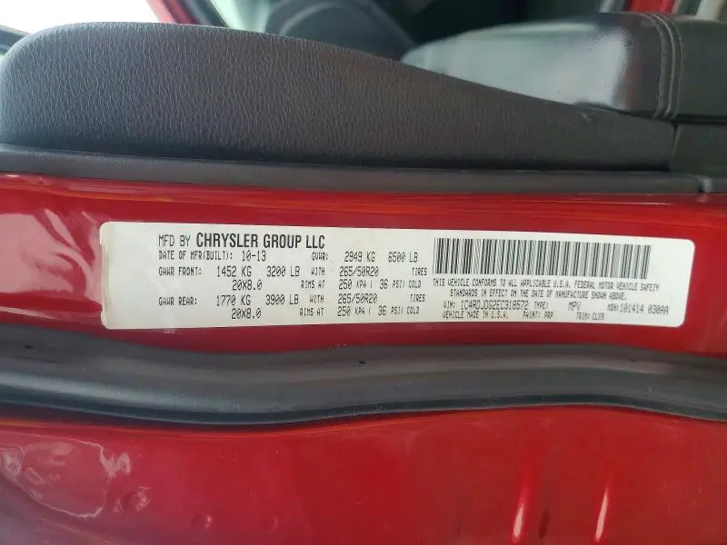 2014 DODGE DURANGO LIMITED  