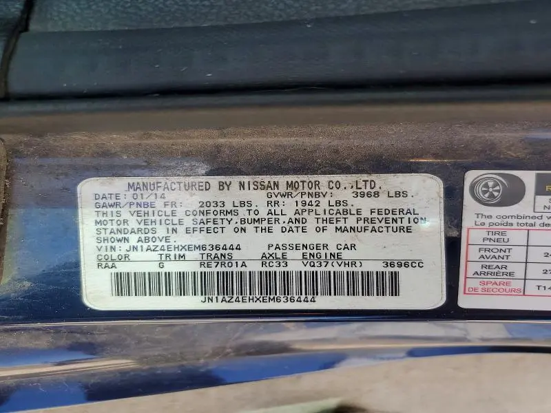 2014 NISSAN 370Z BASE  