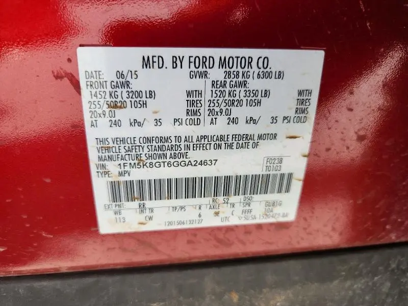 2016 FORD EXPLORER SPORT  
