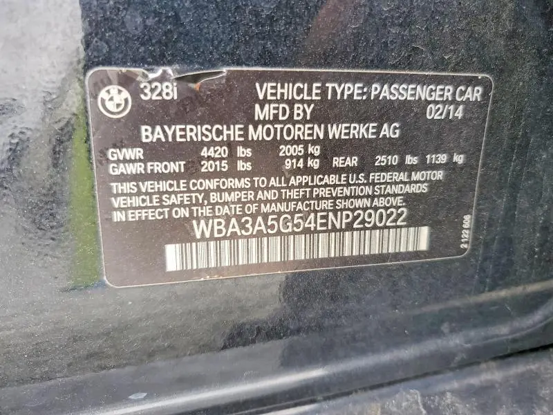 2014 BMW 328 I  
