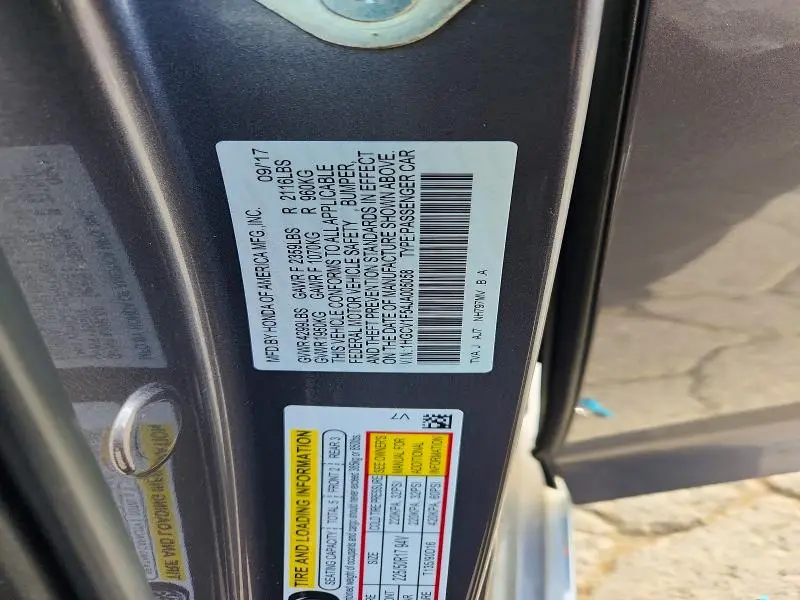 2018 HONDA ACCORD EXL  