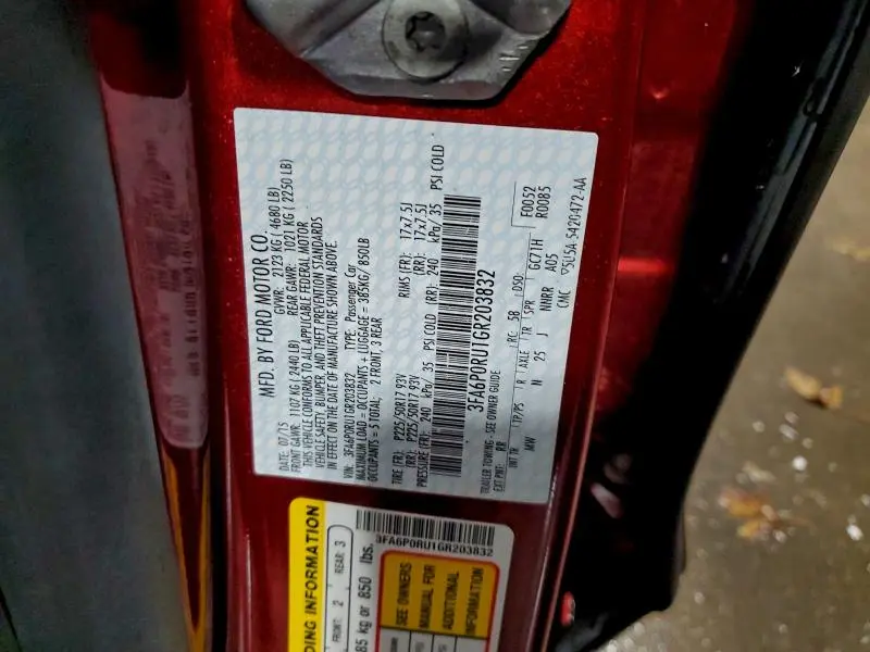 2016 FORD FUSION TITANIUM HEV  