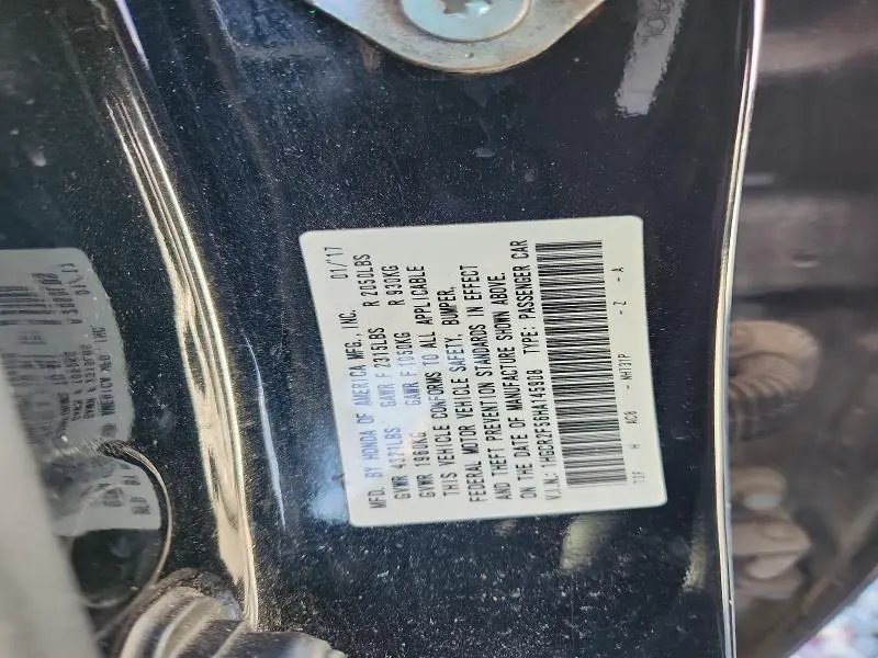 2017 HONDA ACCORD SPORT  