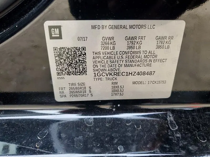 2017 CHEVROLET SILVERADO K1500 LT  