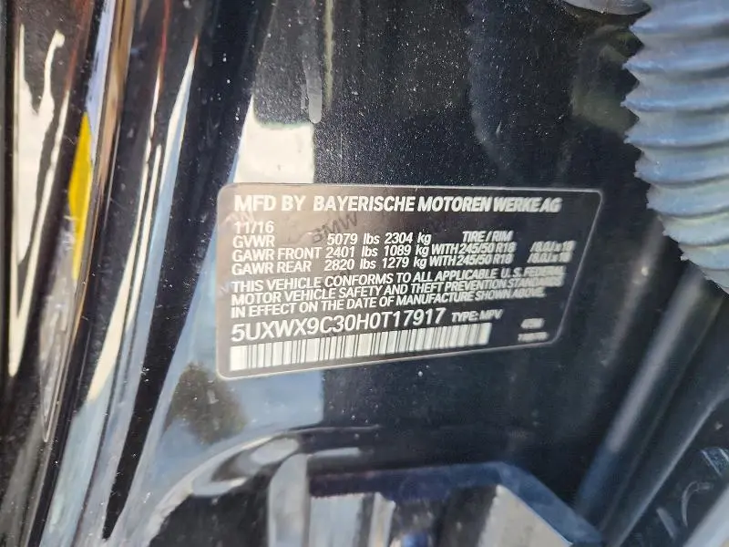 2017 BMW X3 XDRIVE28I  
