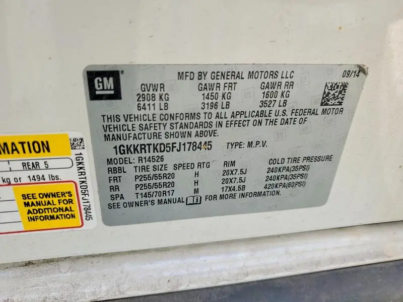 2015 GMC ACADIA DENALI  