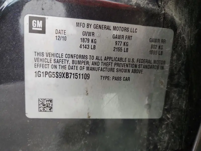 2011 CHEVROLET CRUZE LT  