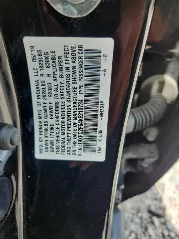 2019 HONDA CIVIC LX  
