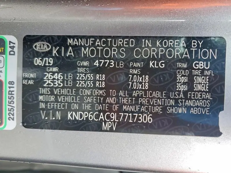 2020 KIA SPORTAGE S  
