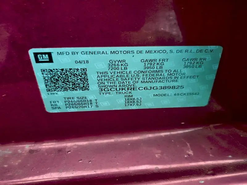 2018 CHEVROLET SILVERADO K1500 LT  