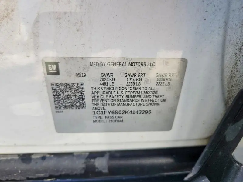 2019 CHEVROLET BOLT EV LT  