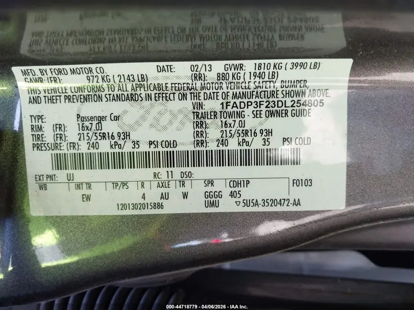 2013 FORD FOCUS SE
