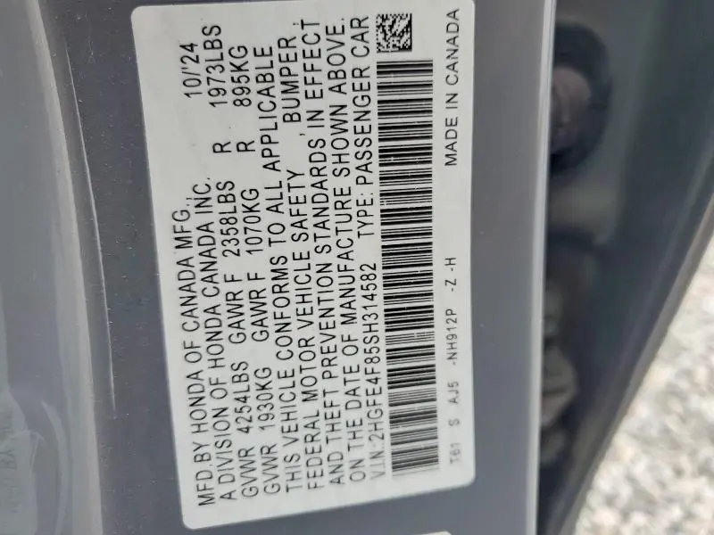 2025 HONDA CIVIC SPORT  