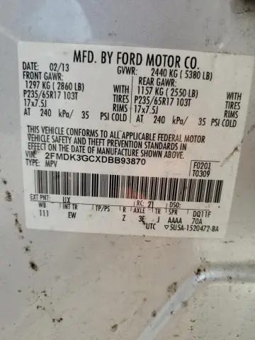 2013 FORD EDGE SE  