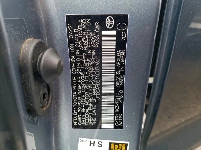 2022 TOYOTA COROLLA LE  